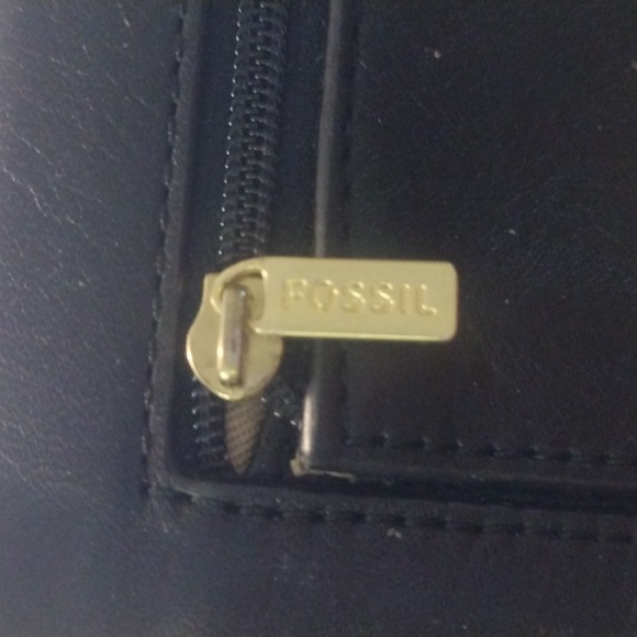 Fossil Sydney Wallet/Wristlet Black & Gold - Picture 3 of 6